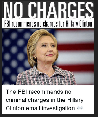 FBI Recommend No CHarges Against Hillary Clinton